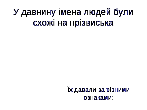 Сценарій класної години Я та моє імя