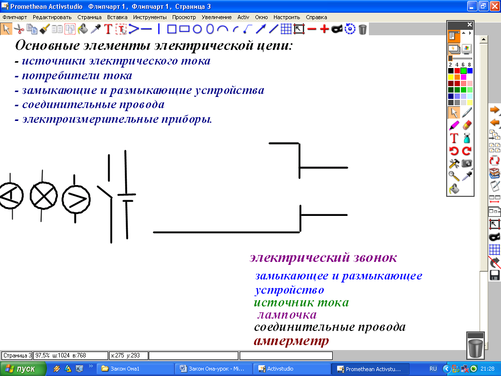 Урок по физике для 8 класса Закон Ома