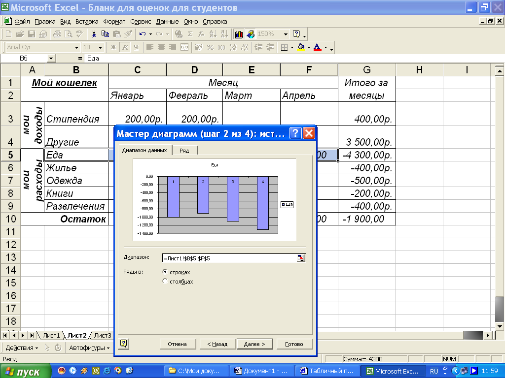 Методическое пособие Microsoft Excel