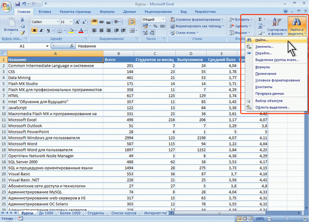 Лекции MS Excel 2010