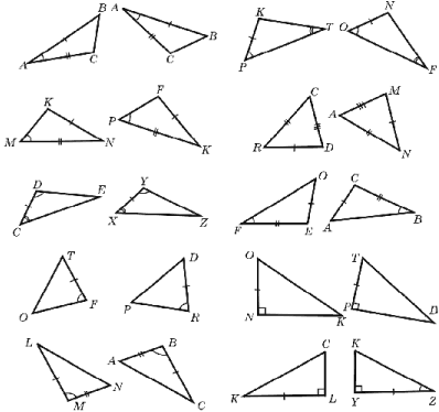 Конспект урока по теме Признаки равенства треугольников
