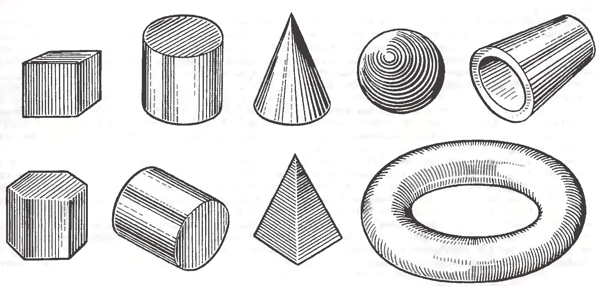 Технический рисунок геометрических тел