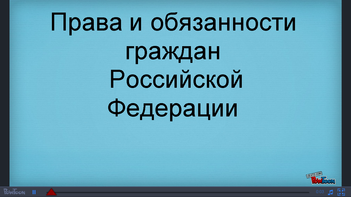 Видеоурок для начальных классов по теме «Права и обязанности граждан Российской Федерации»