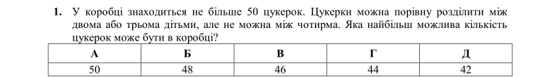 Тестові завдання з математики для 10 класу у форматі ЗНО