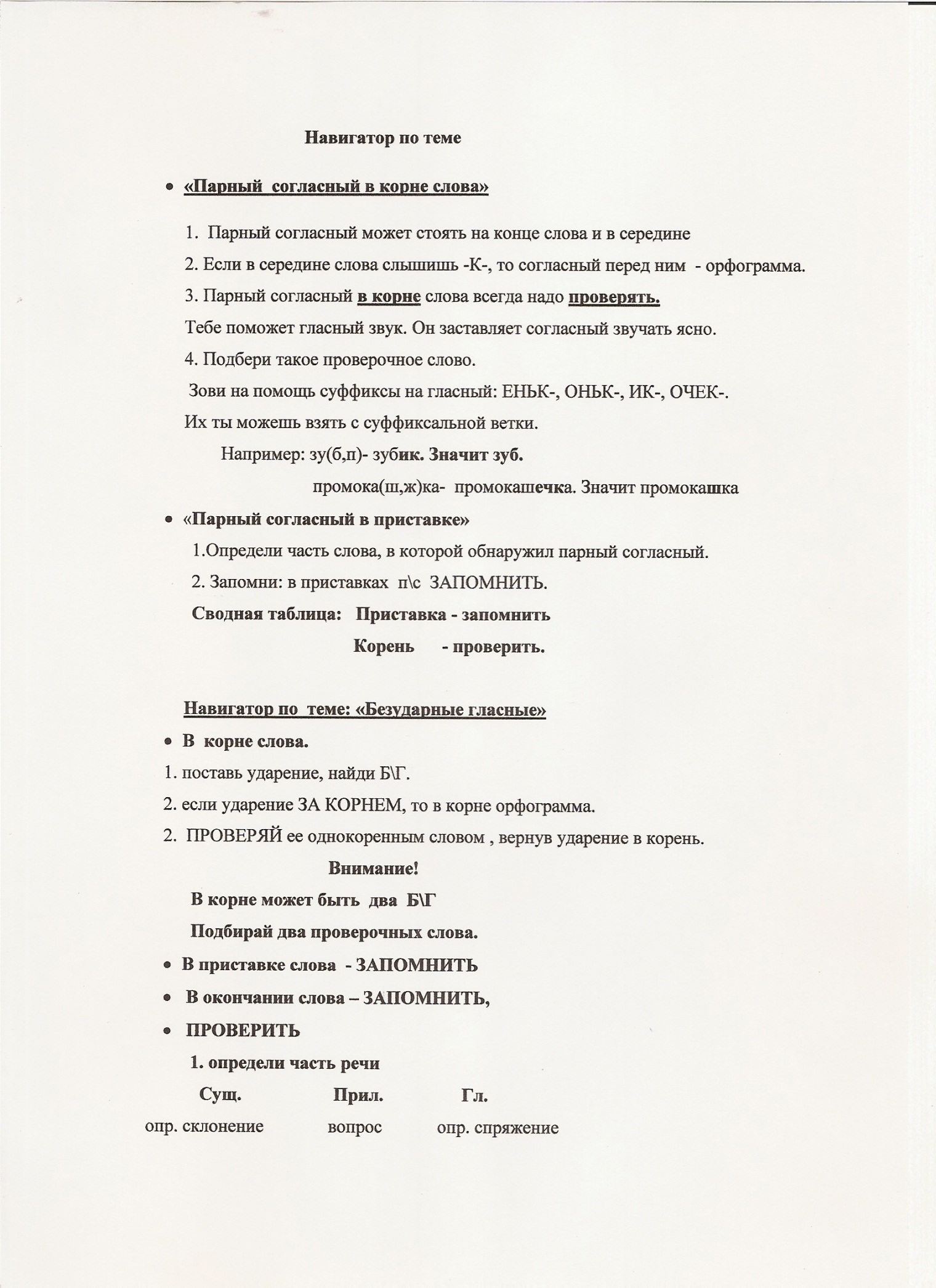 Методические находки к проведению уроков русского языка
