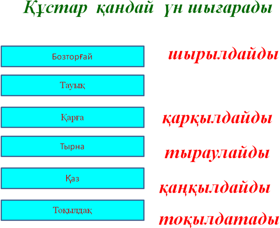 Ашық сабақ дүниетану пәні 2 сынып «Құстардың алуан түрлілігі»