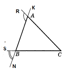 Контрольная работа по геометрии для 7 класса по теме: Сумма углов треугольника