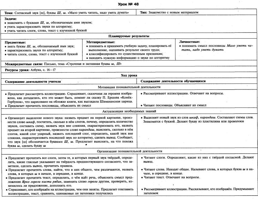 Обучение чтению 1 класс № 41-60 Школа России технологические карты