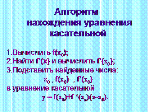 Учебный проект в 11 классе по теме «Применение производной»