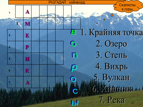 Урок географии в 7 классе Манящие дали Америки