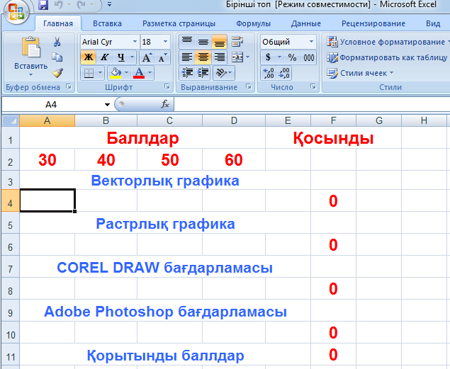 «Информатика әлеміне саяхат» сабақтан тыс іс-шара