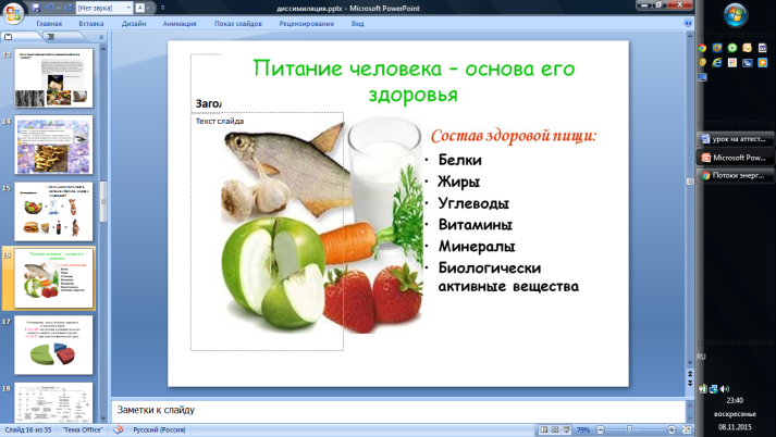 Методическая разработка открытого занятия на тему Диссимиляция (1 курс колледжа, специальности естественонаучного профиля)