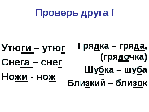 Конспект интерактивного урока по русскому языку на тему «Проверка парных согласных в корне слова»
