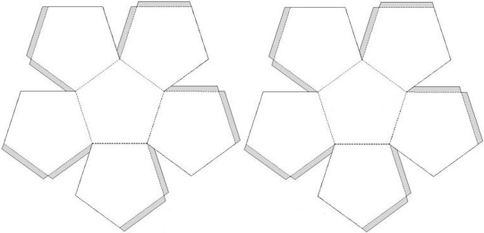 Как сделать объемный додекаэдр из бумаги схема