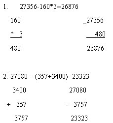 Конспект урока по математике в 4-м классе по теме Сложение,вычитание многозначных чисел
