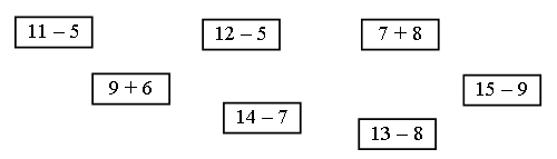 Конспект урока по математике на тему Нахождение числа, которое на несколько единиц больше или меньше данного