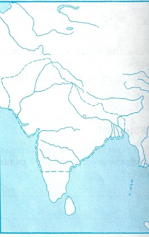 Древние города индии на контурной карте