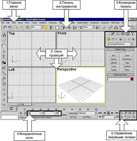 Интерфейс программы 3D-Max Studio (10 класс, разработка урока и проверочная)