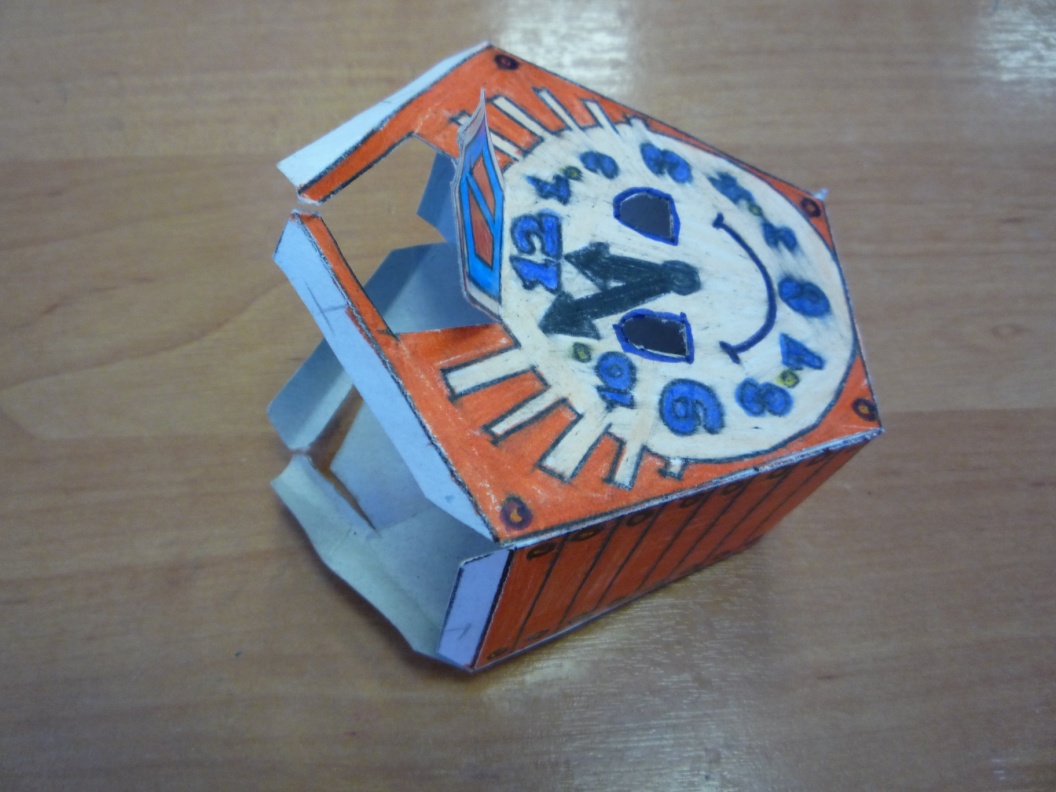 Методическая разработка к занятию Объемная модель часы с кукушкой