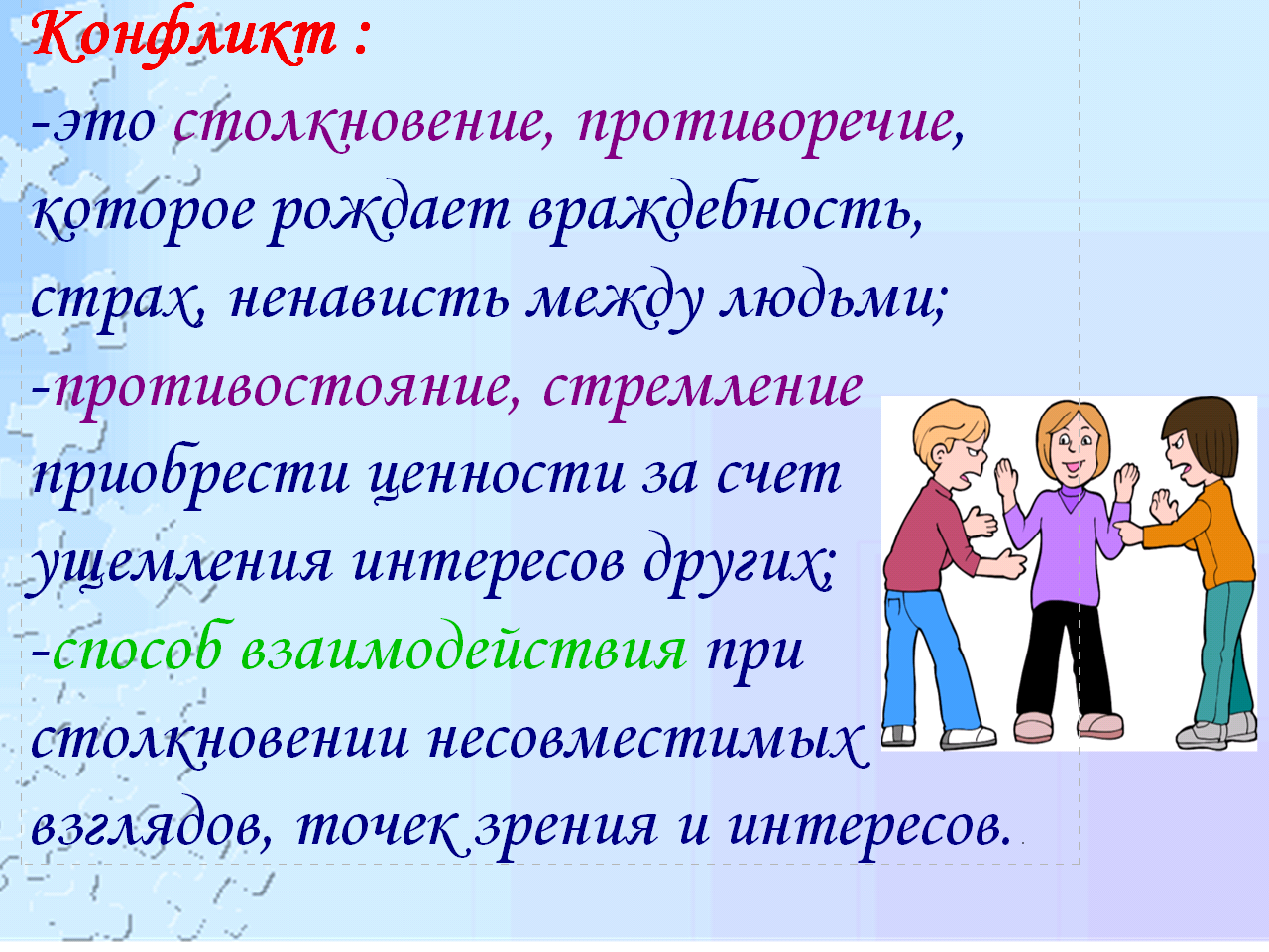 Ссора между детьми к чему это может привести кл час с презентацией 1 класс