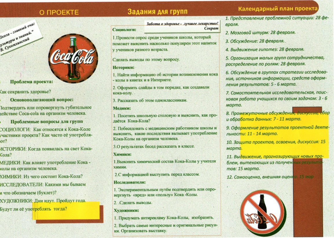 Исследовательский проект по окружающему миру на тему Кока-Кола