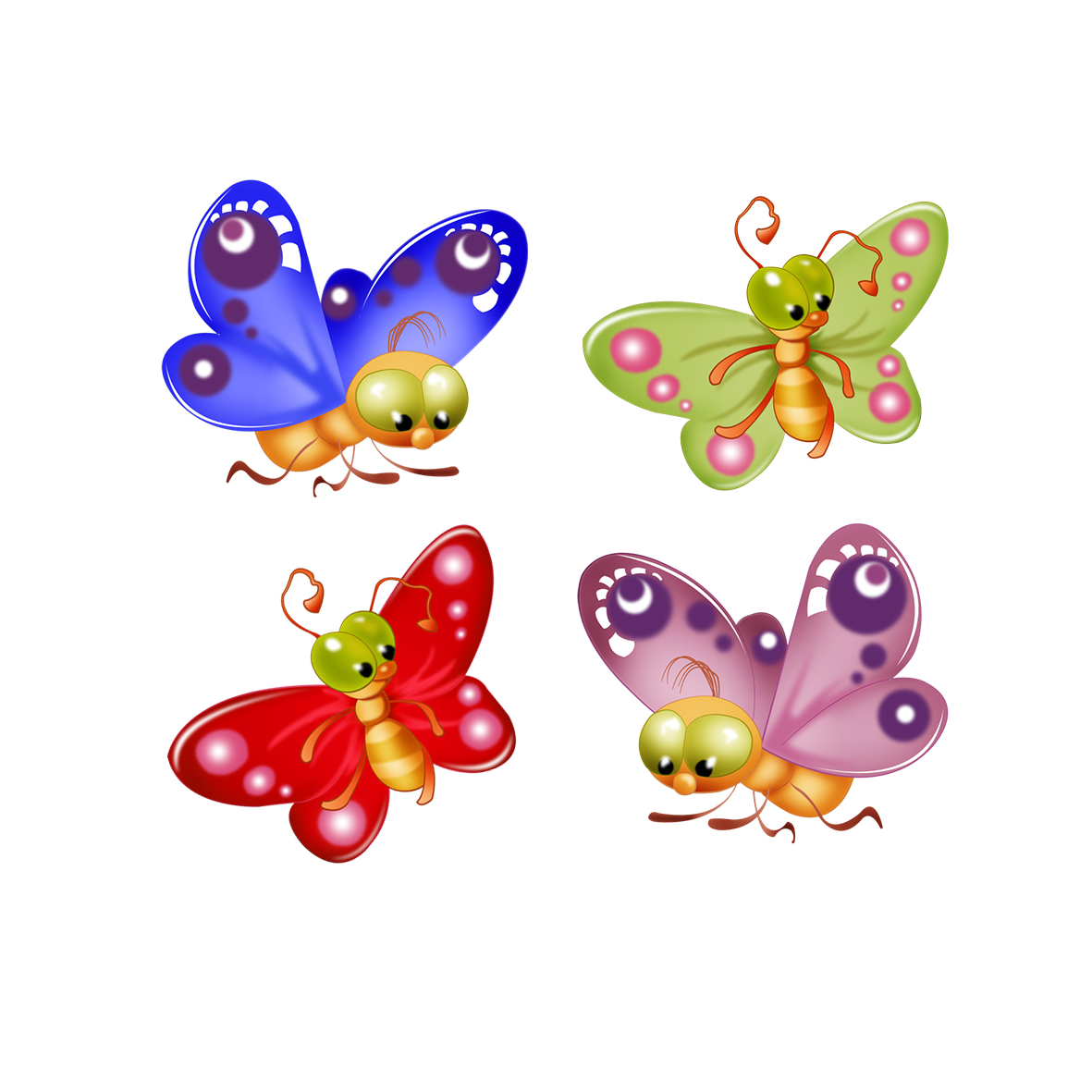 Картинка 2 бабочки для детей