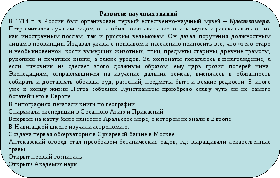 Культура во времена правления Петра I