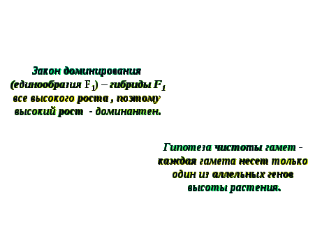 Конспект урока по биологии на тему Моногибридное скрещивание (9- 10 классы).