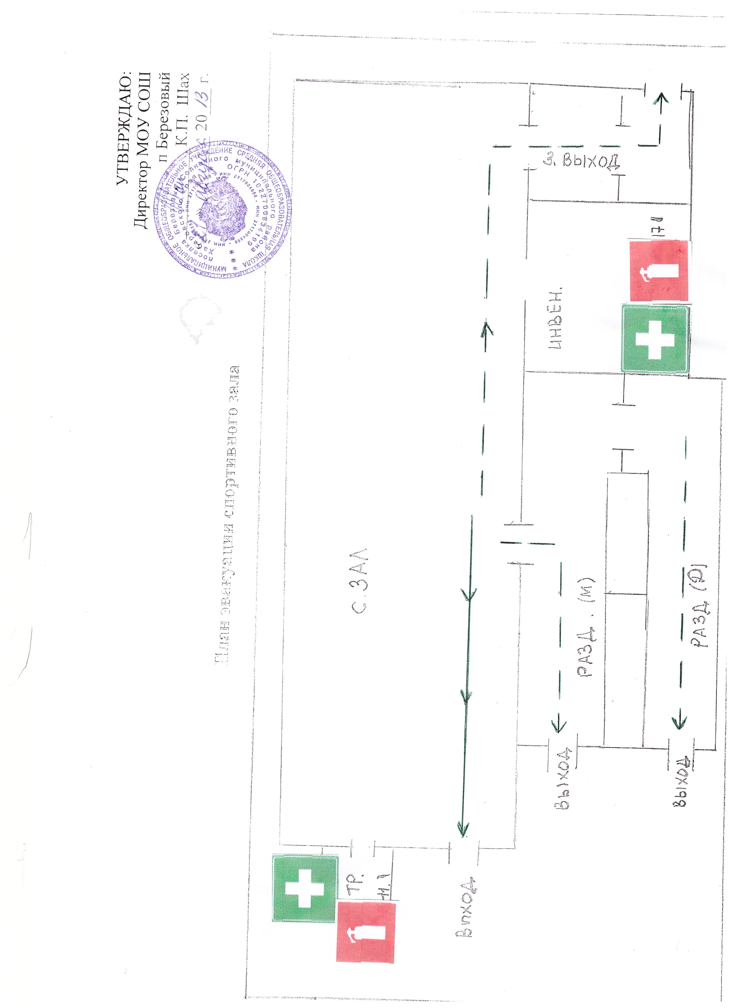 Документ Паспорт спортивного зала школы