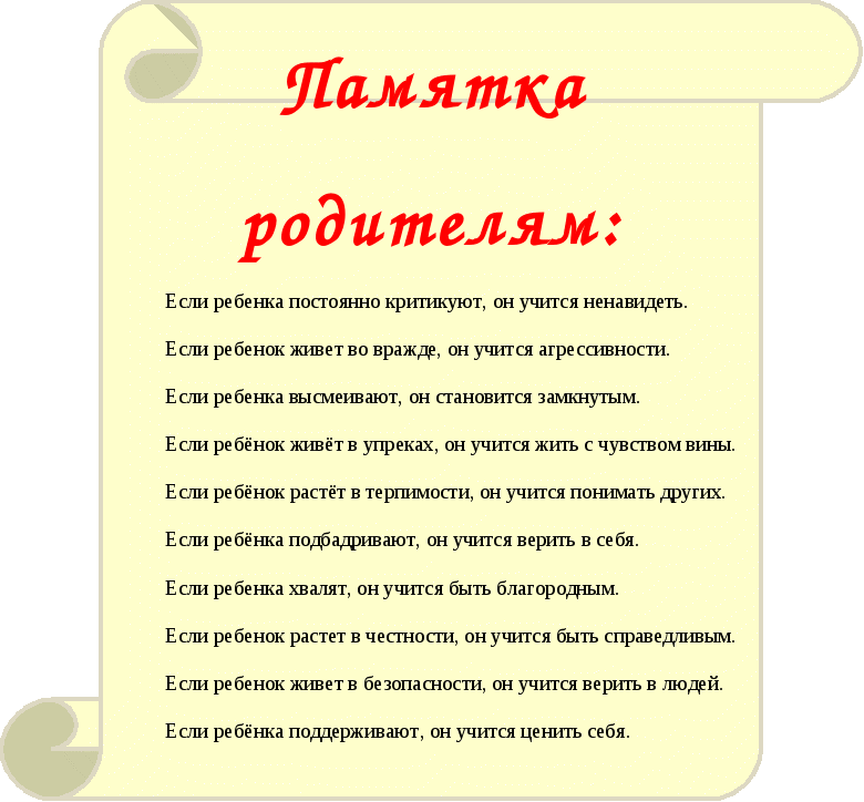 Родительское собрание Поощрение и наказание детей в семье