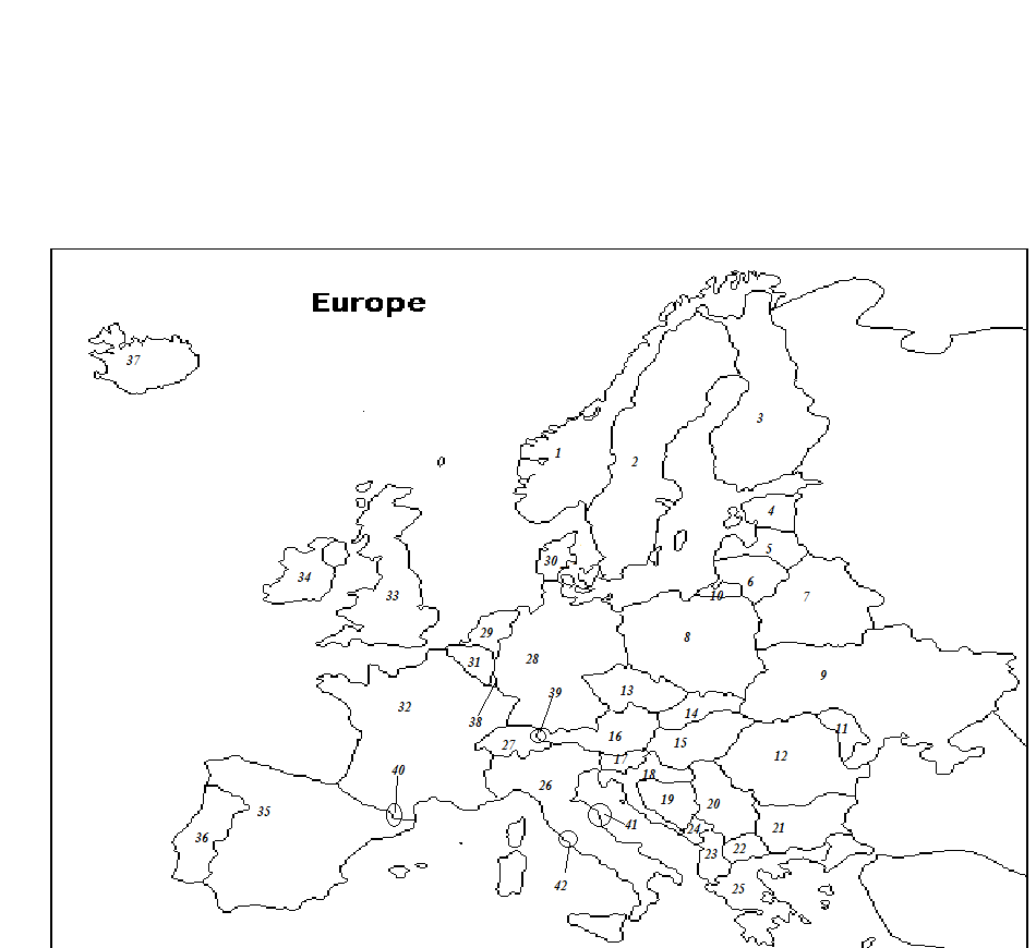 Зачетная работа по теме: Политическая карта Европы