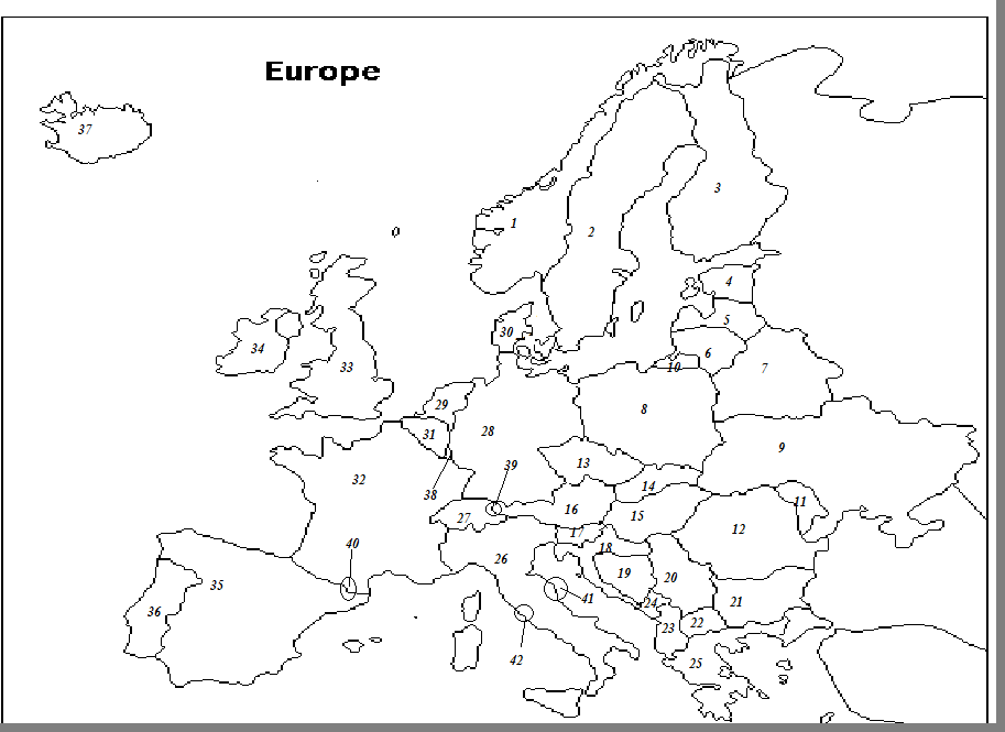 Зачетная работа по теме: Политическая карта Европы