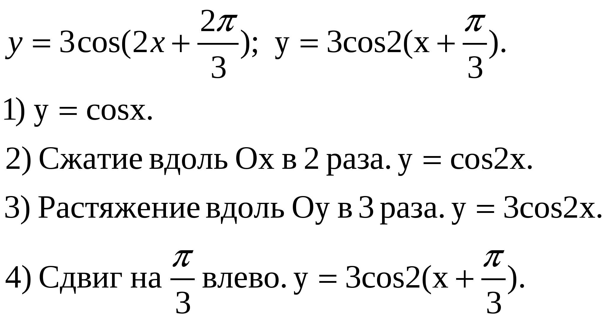 Урок по алгебре и началам анализа Построение графика функции y=mf(nx-a)+b (10 класс)