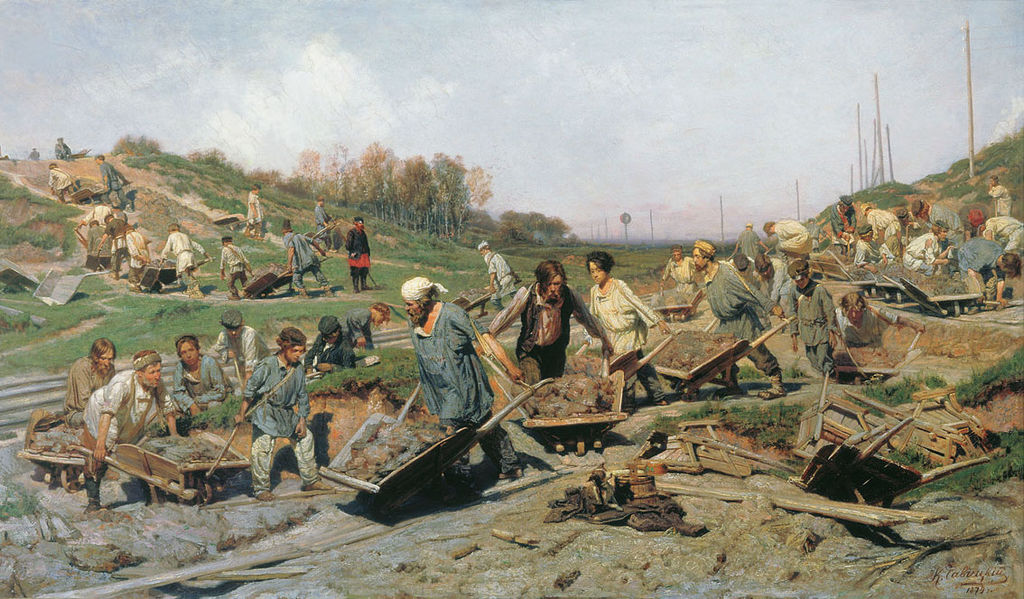 Сочинение на репродукцию картины Савицкого Ремонтные работы на железной дороге