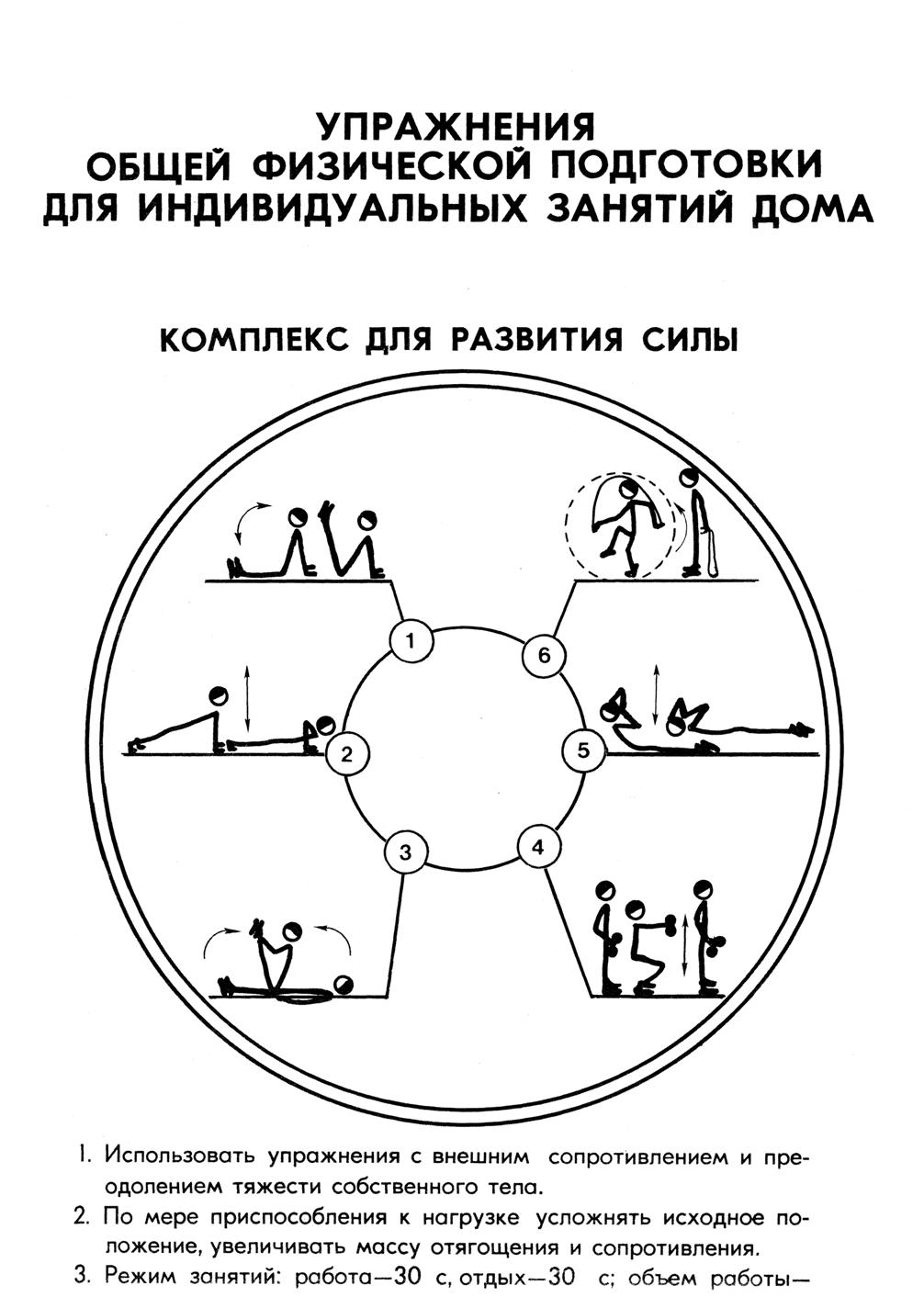 ОФП круговая тренировка упражнения