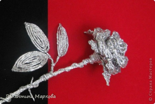Поделка изделие Плетение Роза из фольги мастер-класс