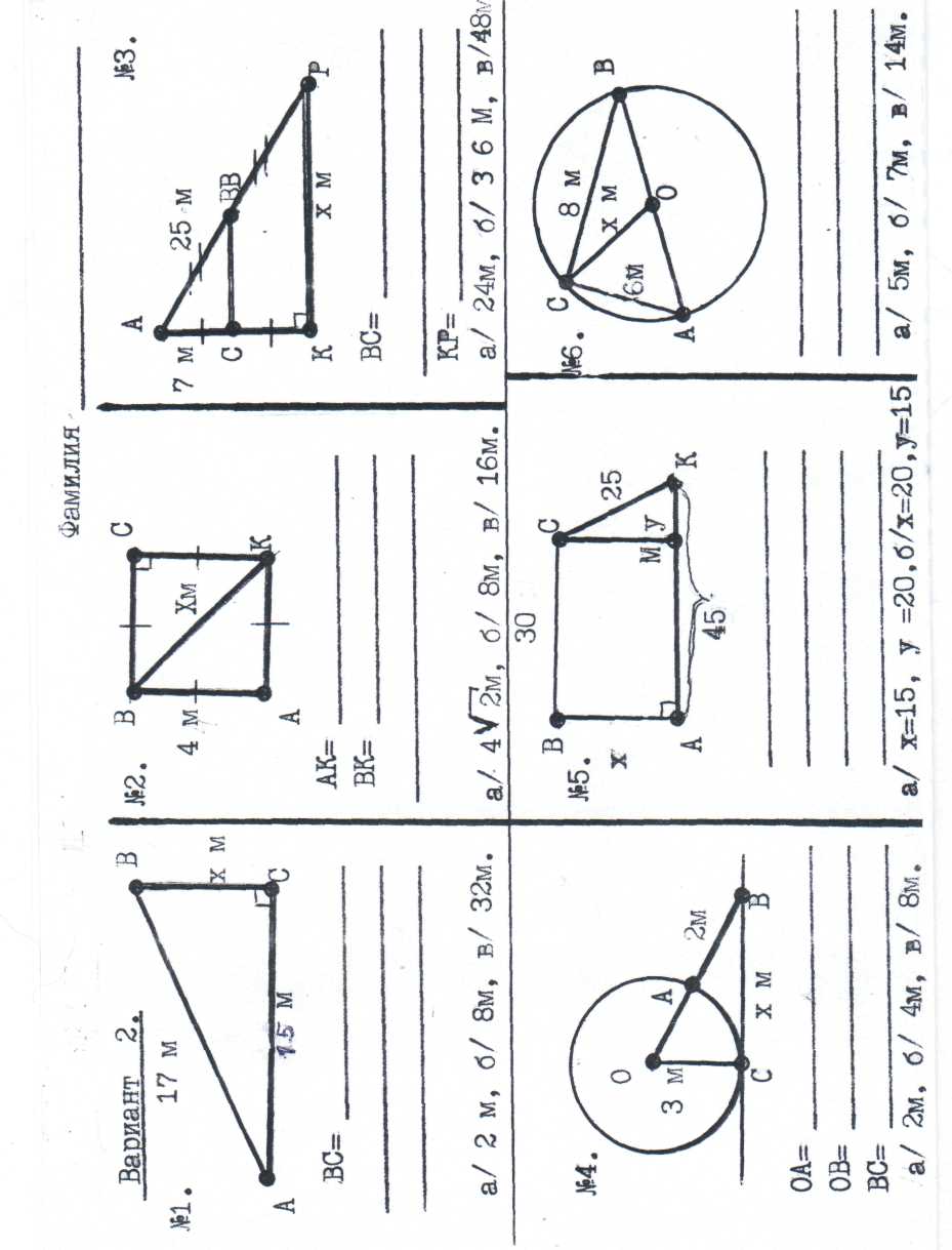 Конспект урока по геометрии (8 класс) на тему Теорема Пифагора