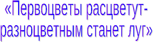 Презентация . Проект Первоцветы 1 класс