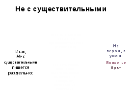 Открытый урок по русскому языку Не с именами существительными(6 класс)