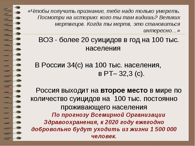 Методическая разработка детский суицид