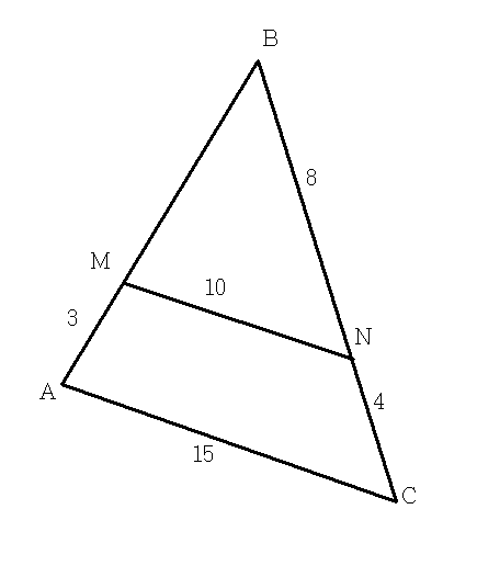 Признаки подобия треугольников (задачи на готовых чертежах - геометрия 8 класс)