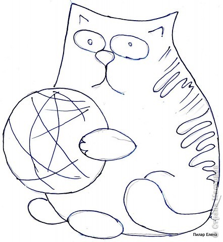 Конспект занятия по лепке из соленого теста Фигурка кота
