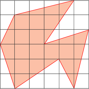 Формула Пика в геометрии на клетчатой бумаге.
