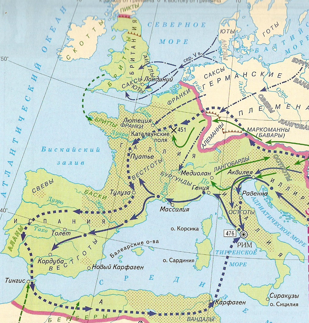 Дидактические материалы на основе исторических карт по истории средних веков (6 класс)