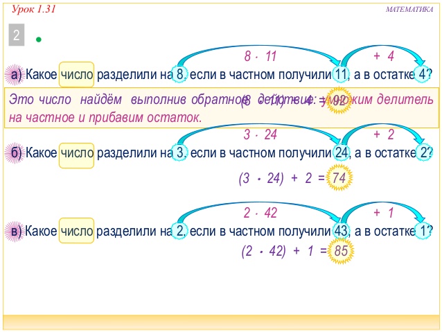 Конспект по математике «Деление с остатком»