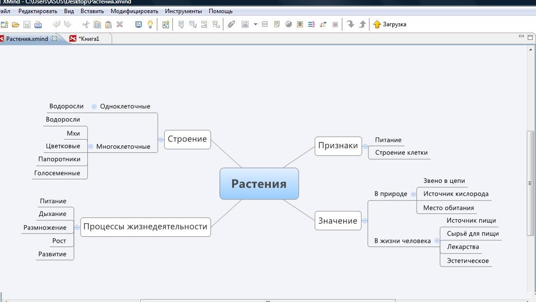 Интеллект карта биология 7 класс