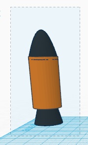 Создание модели ракеты в 3D редакторе Tinkercad.