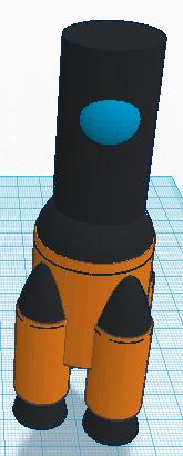 Создание модели ракеты в 3D редакторе Tinkercad.