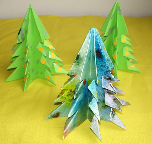 Презентация урока технологии. Оригами. Ёлочка. (2 класс)