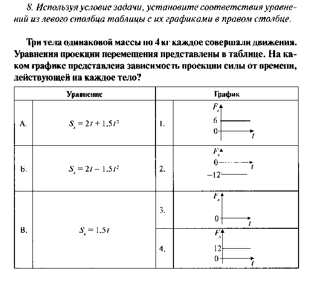 В правом столбце. Три тела одинаковой массы по 2 кг каждое совершали. Используя условия задачи установите соответствие. Задания с уравнениями на соответствие. Три тела одинаковой массы по 3 кг каждое.